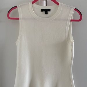 Ann Taylor Peplum White Blouse, XS